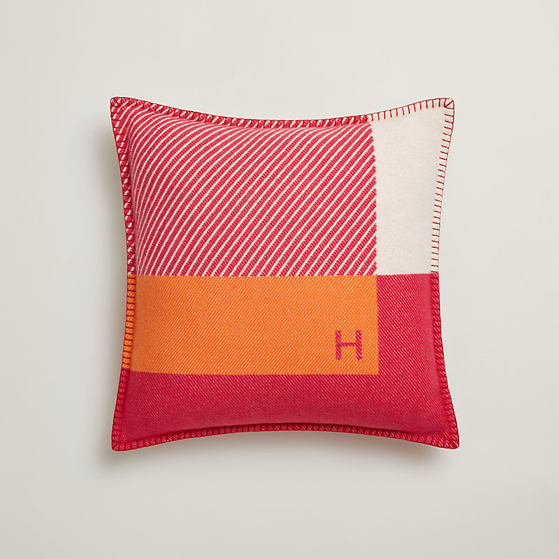H Riviera pillow - Pink | Hermès Mainland China